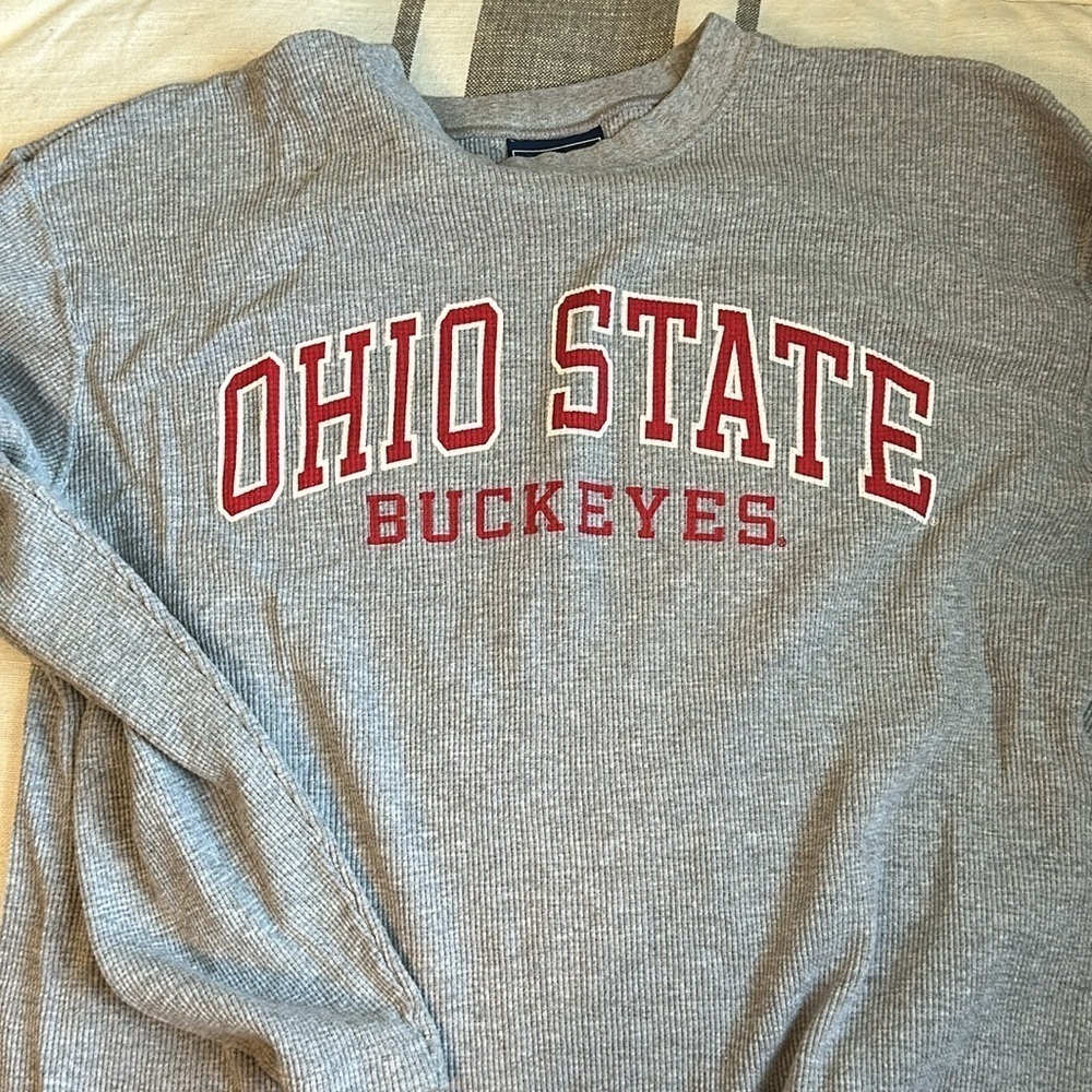 The Ohio State Buckeyes Long Sleeve Waffle Top Size Medium by Jansport - Picture 16 of 16